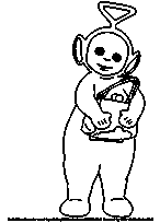 coloriage Telettubies avec sac a main